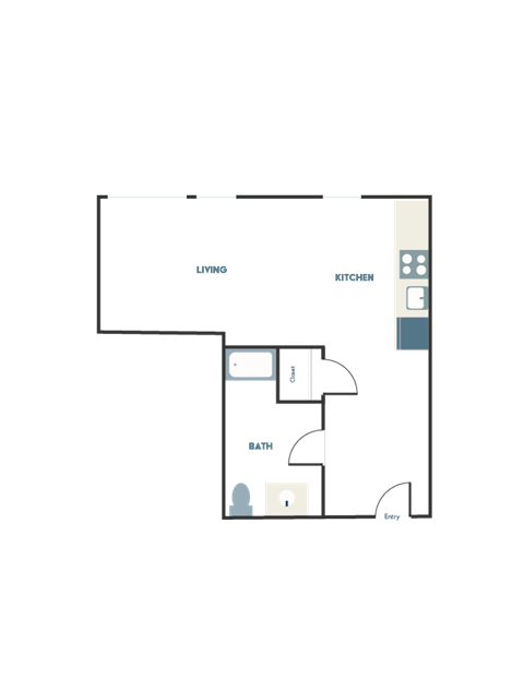 A floor plan of a house with labeled rooms.